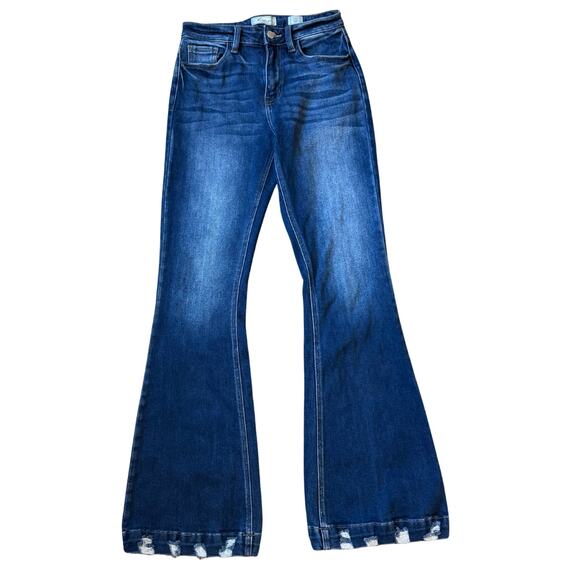KanCan Denim - Kancan Jeans Signature Kurvy Mid Rise Flare Dark Wash Size 26 Denim